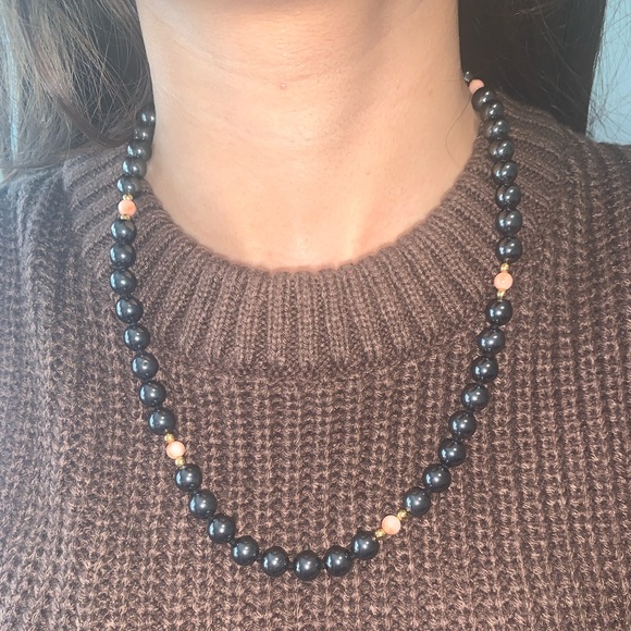 Hematite and Rose Quartz Necklace - Picture 1 of 6